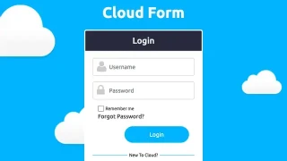 Cloud Login Form