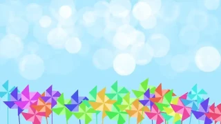 彩色大风车泡泡动画特效
