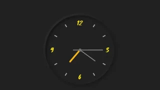 JS+CSS3黑色创意时钟代码