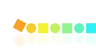 HTML5 SVG几何图形翻滚特效