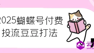 2025蝴蝶号付费投流豆豆打法 2025蝴蝶号付费投流豆豆打法
