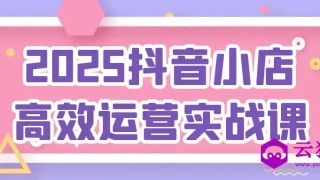 2025抖音小店高效运营实战课