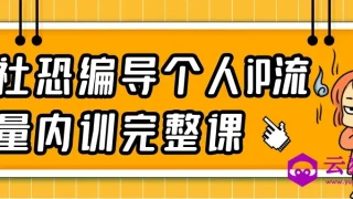社恐编导个人iP流量内训完整课 社恐编导个人iP流量内训完整课