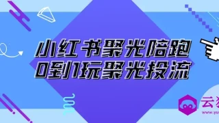 小红书聚光陪跑0到1玩聚光投流 小红书聚光陪跑0到1玩聚光投流