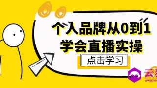 个人品牌从0到1学会直播实操 个人品牌从0到1学会直播实操