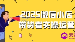 2025微信小店带货者实操运营