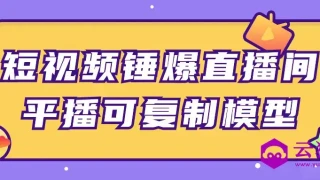 短视频锤爆直播间平播可复制模型 短视频锤爆直播间平播可复制模型