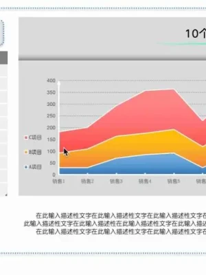 报告面积图表Excel图表模板